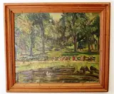 Gertrud Sax-Bernhard, Sunday Lunch at the Park, Oil on Canvas
