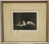 Jean-Jacques Henner, La Liseuse (the Reader), circa 1890, Pencil signed (with undecipherable signature) lower right hand corner