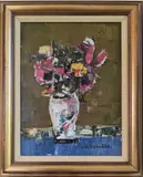 André La Vernède, Fall Bouquet of Flowers, Oil on canvas
