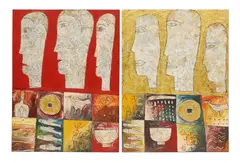 Hoang Thanh Vinh Phong, Untitled, mixed media on wood 80 x 60cm