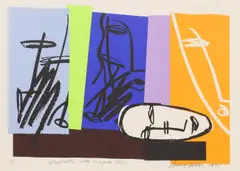 Untitled by Bruce McLean, Bruce McLean (b.1944) 'Spaghetti alle vongole twice' silkscreen in colours, sold Nov 2022