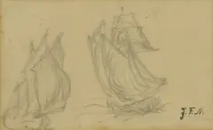 Jean-François Millet, Untitled, pencil 6.5 x 10cm