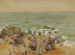 Adolphe Hervier, Untitled, watercolour 12.5 x 17.5cm
