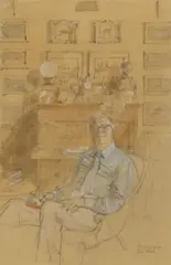 John Stanton Ward, Untitled, watercolour and pencil 47.5 x 32cm Exhibited: The Mall Galleries