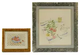 Diana Baer, Untitled, watercolour 21.5 x 19cm and 7 x 10cm (2) Provenance: Estate of Sir Jack and Lady Baer.