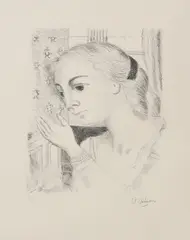 Paul Delvaux, Untitled, 1897-1994) 'Femme' lithograph