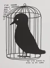 Untitled by David Shrigley, David Shrigley (b.1968) 'I've Heard About Freedom...' offset lithograph, sold Aug 2022