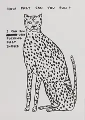 David Shrigley, Untitled, David Shrigley (b.1968) 'How Fast Can You Run?' offset lithograph