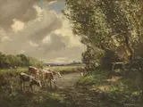John Rabone Harvey, Untitled, oil on canvas 45 x 56cm; and another by the same hand oil on board 41 x 61cm (2)