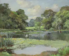 R... Green, Untitled, oil on board 49 x 59cm