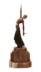 Untitled by Demetre Chiparus, on a stepped marble base, sold Jun 2022