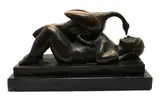 Fernando Botero, Untitled, on a veined marble base
