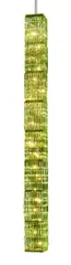 Georg Baldele, Vertical Glitterbox, Ceiling lamp, glass and chrome plated brass