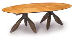 Dining Table by Wendell Castle, 1997, Satinwood and bronze, offered Oct 2015