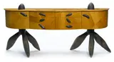 Wendell Castle, Buffet, 1997, Satinwood and bronze
