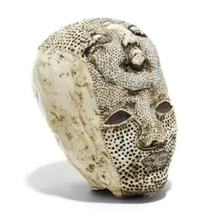 Head by Michele Oka Doner, porcelain, acrylic base, sold Oct 2015