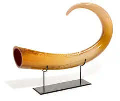 Tusk by William Morris, 1988, blown glass, on metal stand, sold Oct 2015