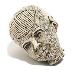 Head by Michele Oka Doner, porcelain, acrylic base, offered Oct 2015