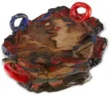 James Leedy, Four-Handled Four-Footed Platter, glazed stoneware