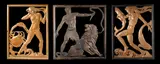 C.A Llewellyn Roberts, for Selfridges, circa 1928, A Set of Six Patinated Brass 'Zodiac' Panels for the Department Store's Lifts, circa 1928