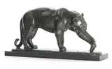 André Vincent Becquerel, An Art Deco Patinated Bronze Model of a Prowling Panther, circa 1925, An Art Deco Patinated Bronze Model of a Prowling Panther, circa 1925