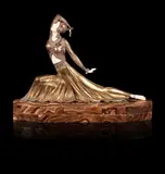 'Clara' a Large Art Deco Cast Bronze and Carved Ivory Study of a Dancer from the Ballet Russes by Demetre Chiparus, circa 1925, 'Clara' a Large Art Deco Cast Bronze and Carved Ivory Study of a Dancer from the Ballet Russes, circa 1925, offered Jun 2014