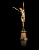 Demetre H. Chiparus, 'Egyptian Dancer' a Gilt and Cold-painted Bronze Figure