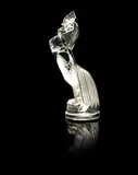 'Coq Houdon' a Car Mascot, design 1929 by René Lalique, clear glass, frosted and polished, offered Jun 2014