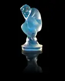 'Sirène' a Car Mascot, design 1920 by René Lalique, opalescent glass, frosted and heightened with blue staining, offered Jun 2014