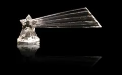 René Lalique, 'Comète', a Car Mascot, design 1925, clear polished glass