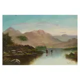 Elsie Ward, Highland Scene with cattle watering