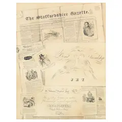 Joseph Tilley, A 'tromp d'oeil' of the Staffordshire Gazette, recording the fine character of William Taylor Copeland