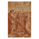 Italian School, St. Cecelia, red chalk