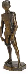 Wilhelm Hunt Diederich, David Standing with His Slingshot, patinated bronze