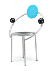 Michele de Lucchi, First chair, produced for Memphis,design introduced in 1983, tubular steel and painted wood