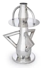 Ettore Sottsass, Alaska, produced by Rossi & Arcandi for Memphis, 1982, silver-plated