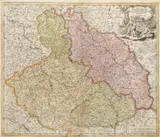 Jan Kryštof Müller, A Group of Two Maps, Around 1720, Two separate maps, colored copper engravings