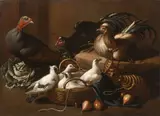 Jacob van der Kerckhoven, Poultry in the Kitchen, 17th century, Oil on canvas