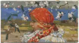 Joža Uprka, Young Woman with Blossoms