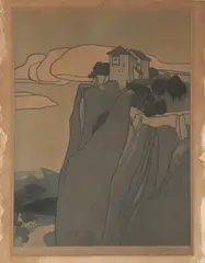 Vojtěch Preissig, Castle on a Rock, 1905, Aquatint on paper