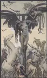Maximilian Pirner, Homo Homini Lupus, 1901, Watercolor, pen and ink, and white paint on paper