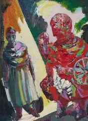 Hubertus Giebe, Der Zögling, 1992, Öl auf Leinwand