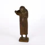 Prediger by Gerhard Marcks, 1973, Bronze, braun und teilweise grün patiniert, sold Oct 2023