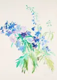 Oskar Kokoschka, Delphinium, 1964-1974, Farblithografie auf BFK RIVES (Wasserzeichen)