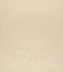 Günther Uecker, Spirale, 1971, Prägedruck auf Bütten