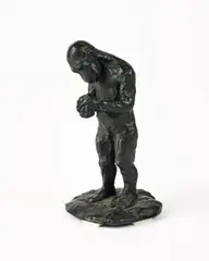 Affe mit gefalteten Händen by Jörg Immendorff, Bronze, schwarz patiniert, sold Jan 2024