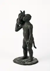 Jörg Immendorff, Malerstamm Blinky, Bronze, schwarz patiniert