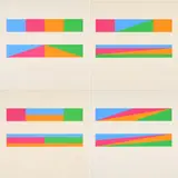 Max Bill, 8 (2 4/4) = 8, 1974, Mappe mit 8 Farbserigrafien auf Velin