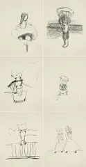 Leiko Ikemura, Mappe mit 16 Lithografien, 1996, Jeweils: Lithografie auf Velin. In originaler Kartonkassette