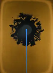 Blue Streak by Otto Piene, 1980, Farbserigrafie auf Karton, sold Oct 2023